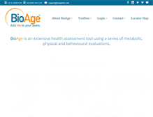 Tablet Screenshot of bioagetest.com